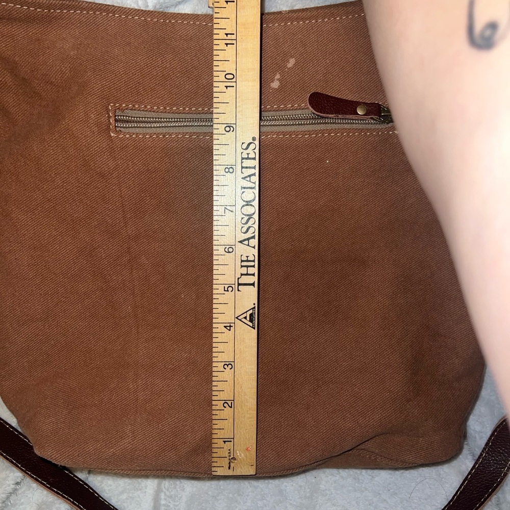 Myra Delphine canvas crossbody bag turquoise detail - Picture 8 of 10